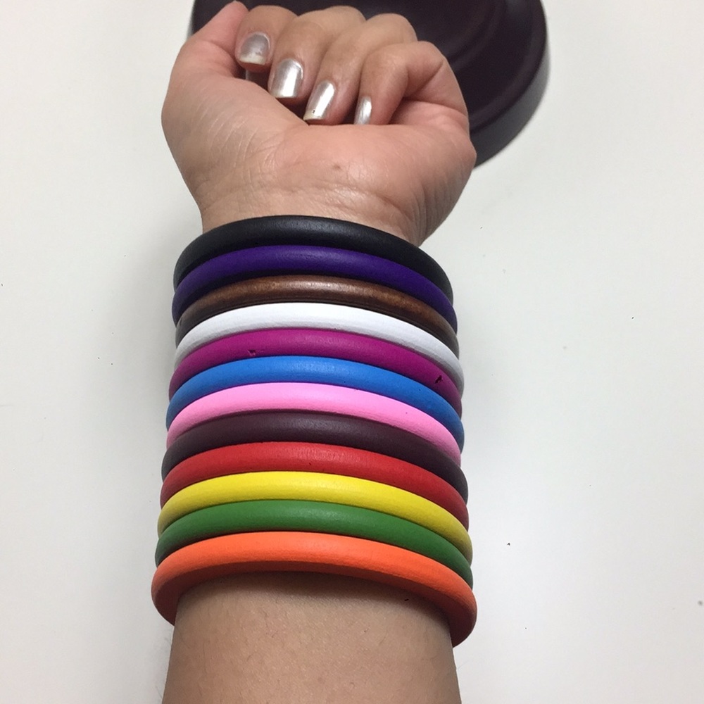 Handmade wood bangles